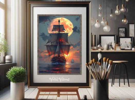 Demo Sailing Under the Crimson Moon
