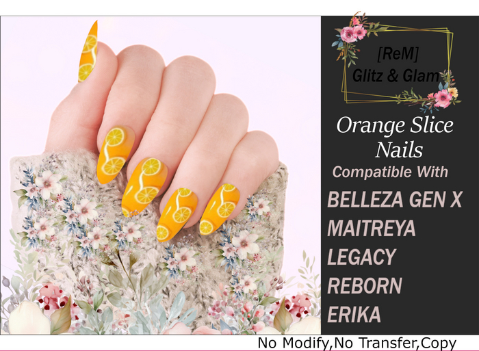 [ReM]Orange Slice Nails