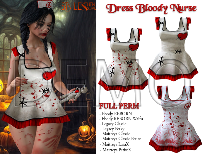 STYLES - Dress Bloody Nurse  FULL PERM- DEMO 5 minutes