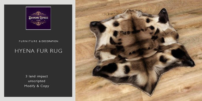 {DE} Hyena Fur Rug - 3D Mesh