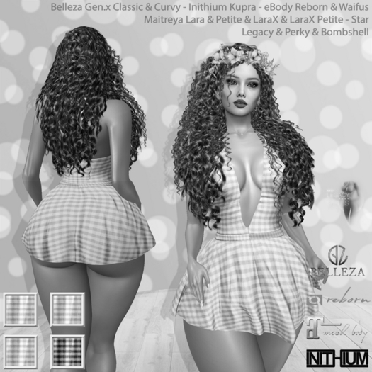 Ginger Gingham Dress DEMO: Belleza Gen.X - Inithium Kupra - eBody Reborn & Waifu - Maitreya LaraX - Legacy Perky Bombshe