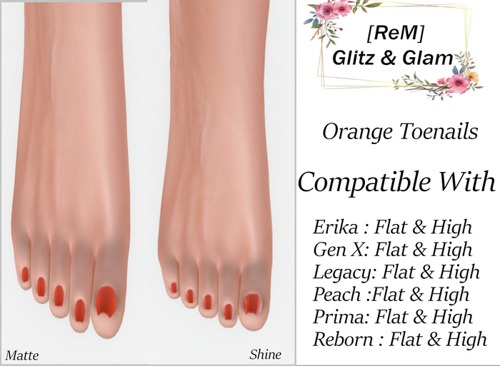 [ReM] Orange Toenails
