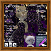 GPA Dinkies Formal Gown BOM - Fantasy Lanterns Purple Print