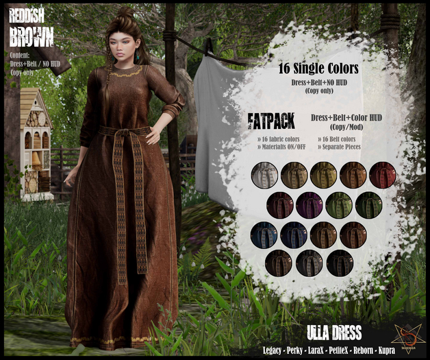 //RKS// Dress Ulla - Reddish Brown