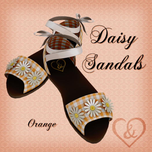 Daisy Sandals - Orange