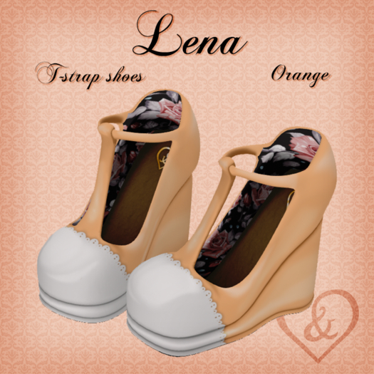 Lena - Tstrap Shoes - Orange