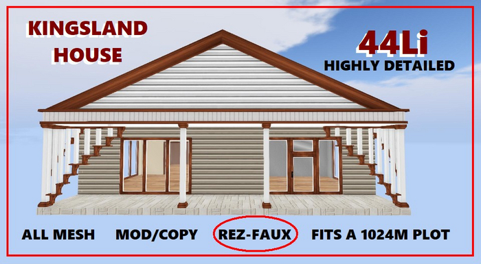 REZ-FAUX KINGSLAND HOUSE 44Li (Boxed) MOD/COPY