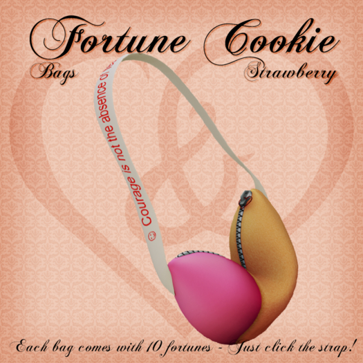 Fortune Cookie Bags - Strawberry