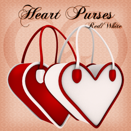 Heart Purse - Red/White