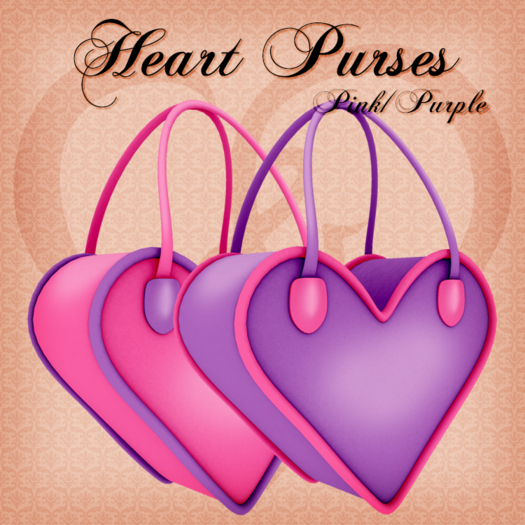 Heart Purse - Pink/Purple