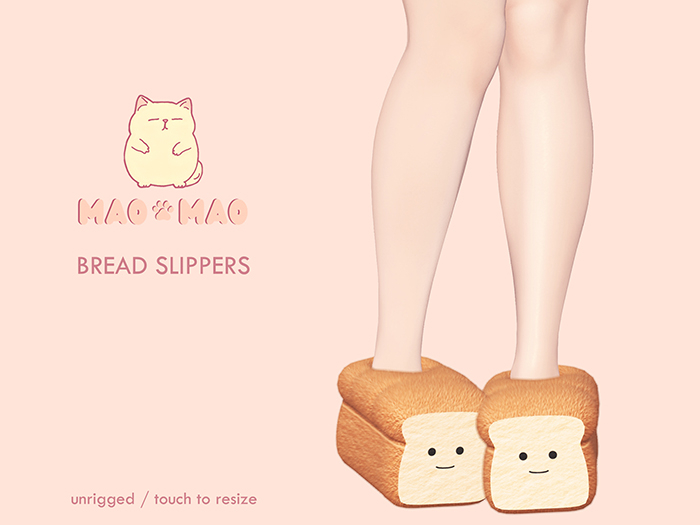 mao mao. bread slippers
