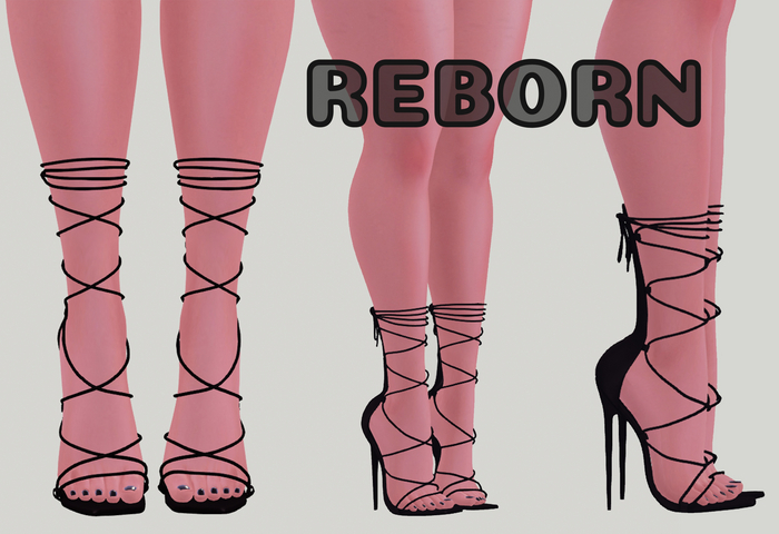  REBORN BLACK HEELS