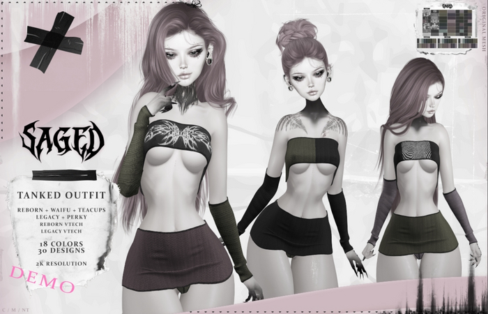 SAGED DEMO. Tanked Outfit