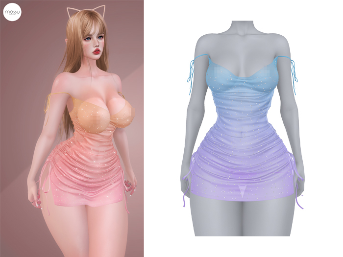 Mossu - Daphne Dress - Gradient N6 
