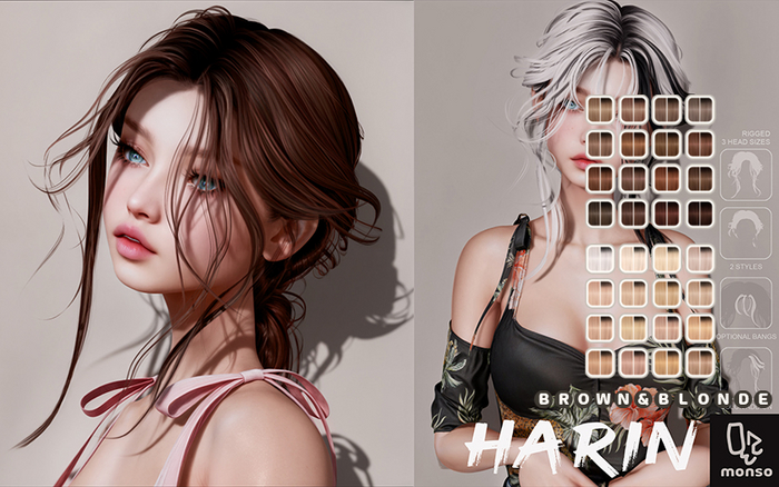 [monso] Harin Hair /Brown & Blonde