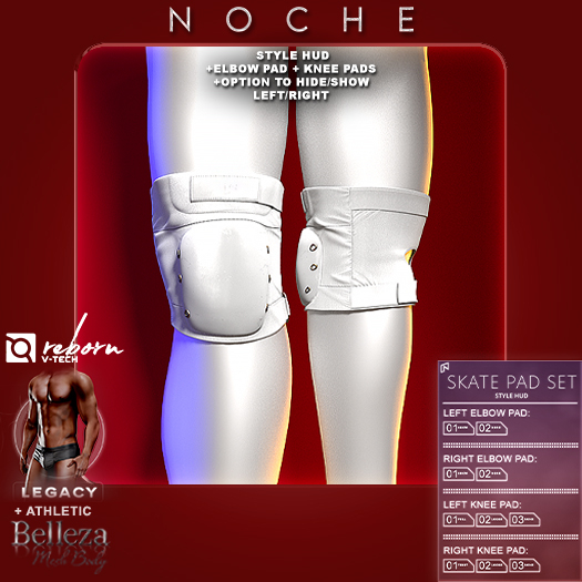 Noche. Skate Pad Set White