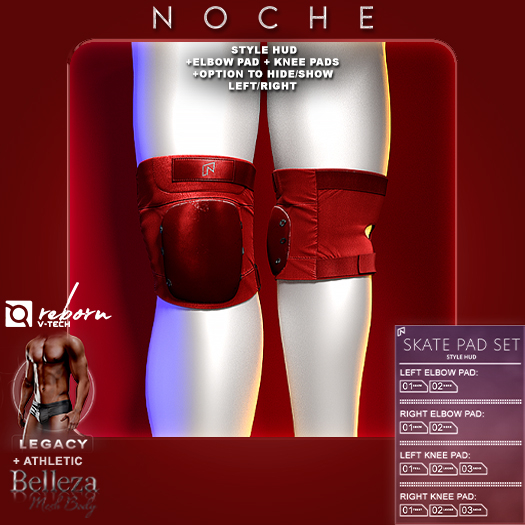 Noche. Skate Pad Set Red