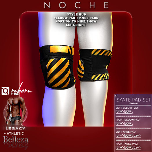 Noche. Skate Pad Set Caution
