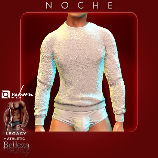 Noche. Plush Sweater White