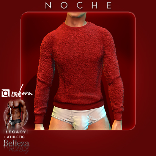Noche. Plush Sweater Red