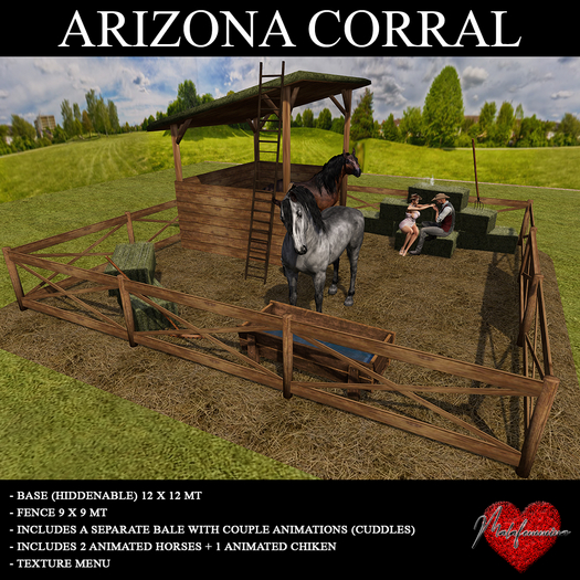 [MLF] ARIZONA CORRAL - FENCE + SHELTER + HORSES