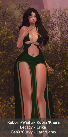 !!! Revna !!! 610 Green Gold Dress