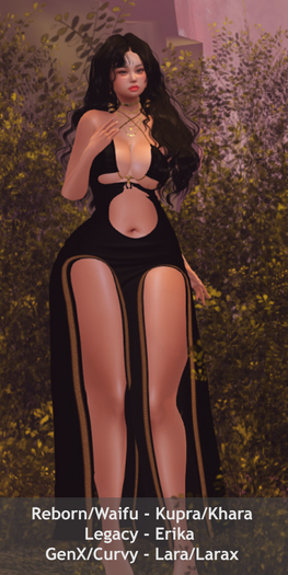 !!! Revna !!! 610 Black Gold Dress