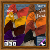 GPA Dinkies Hair Bow - Fatpack Autumn Colors