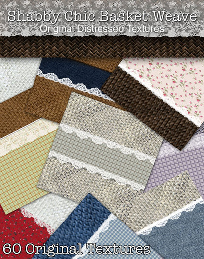 [D] Shabby Chic Basket Weave Texture Bundle
