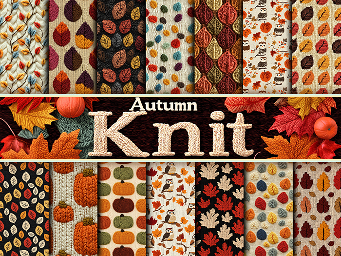EA Design ♦ Knit Textures - Autumn - Set 02