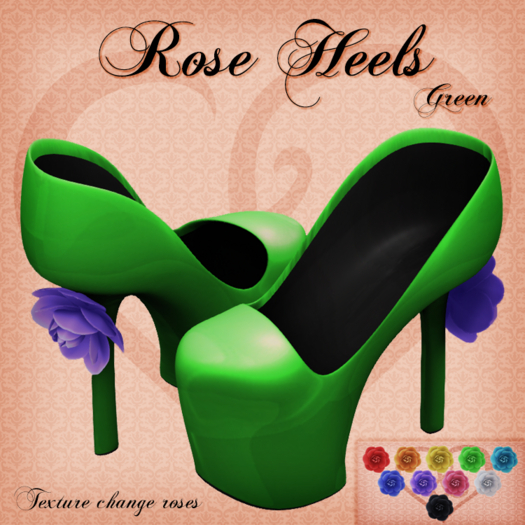 Rose Heels - Green