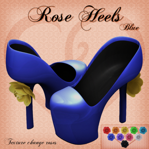 Rose Heels - Blue