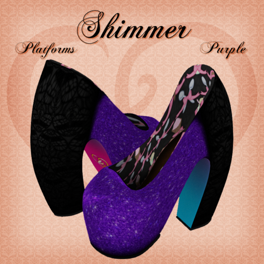 Shimmer - Platform Pumps - Purple
