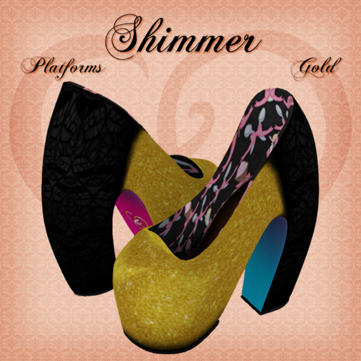 Shimmer - Platform Pumps - Gold