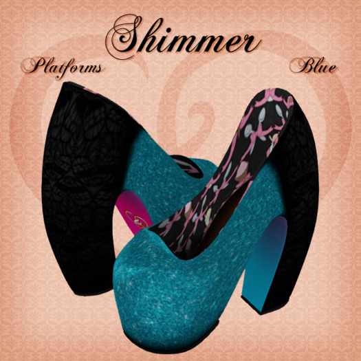 Shimmer - Platform Pumps - Blue