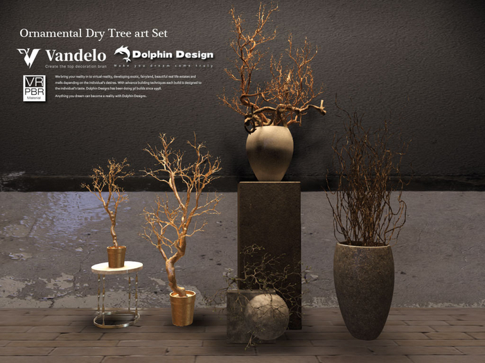 [vandelo]Ornamental Dry Tree art Set