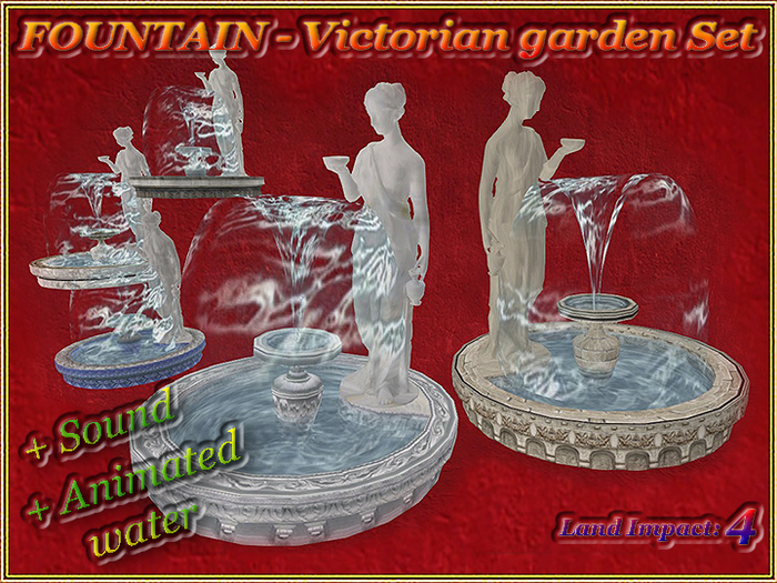 FOUNTAIN - Victorian garden Set (4 LI) (Full perm)