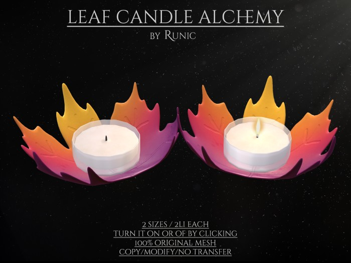 .: Runic :. Leaf Candle Alchemy