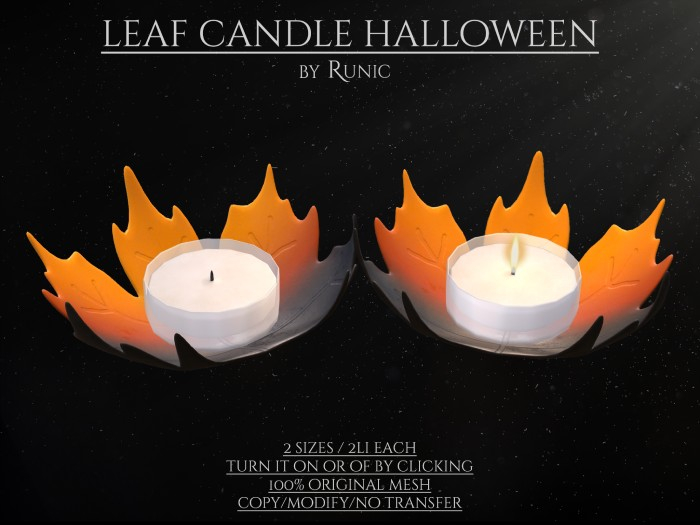 .: Runic :. Leaf Candle Halloween