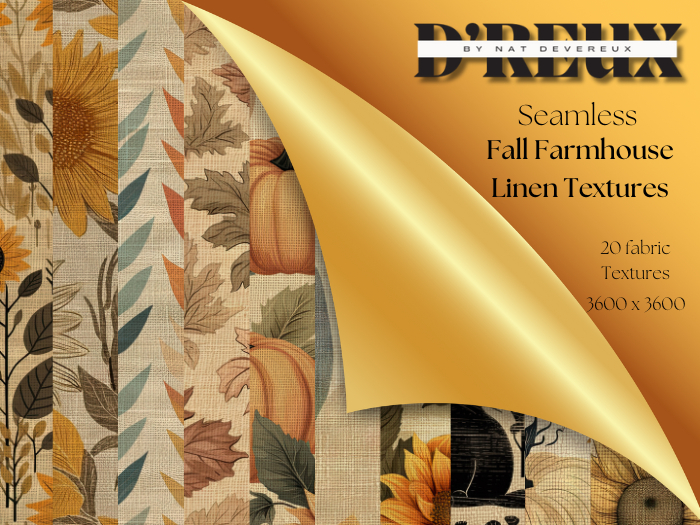 Second Life Marketplace - {D'REUX} Fall Farmhouse Linen Textures