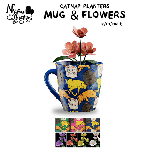 (NO) CatNap Planter - Mug + Flowers