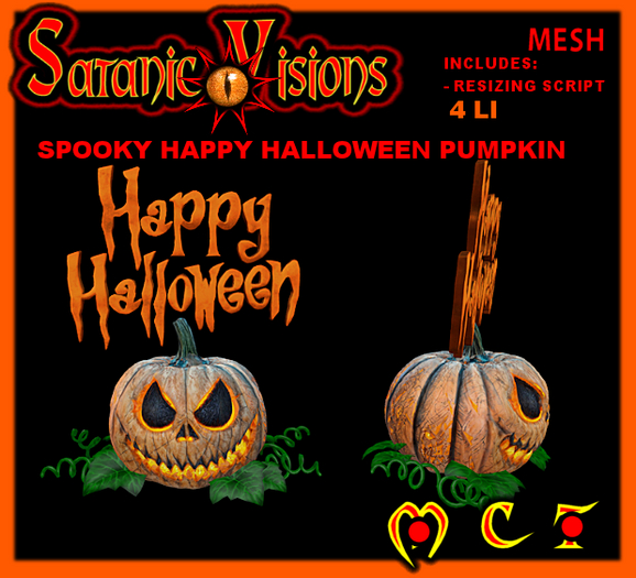 Spooky Happy Halloween Pumpkin