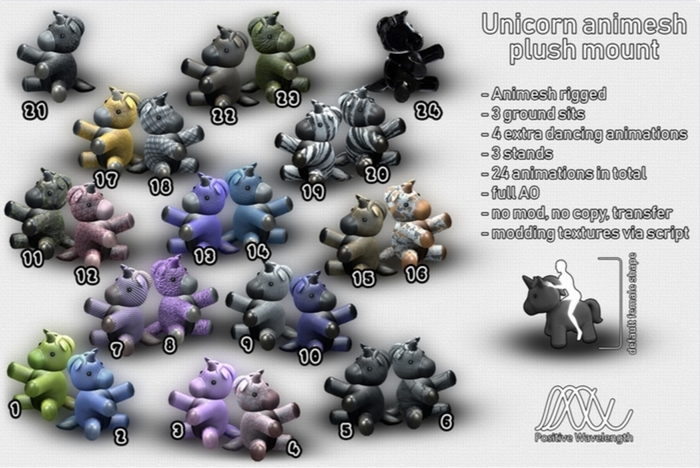 ~PW~ Unicorn Plush Mount 05 (ADD/WEAR)