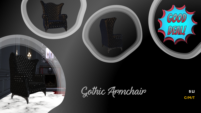 [GOOD DEAL] Gothic Armchair. BOXED/ADD&TOUCH.