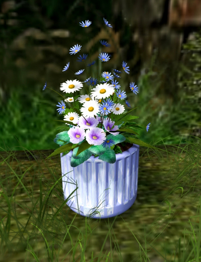 GLOSSY FLOWER POT WITH COLOR CHANGE  MED