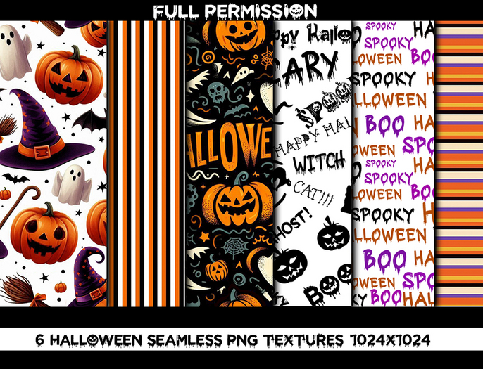 Second Life Marketplace - (AF) - FULL PERMISSION - Seamless Halloween ...