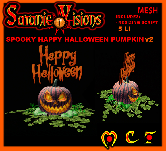 Spooky Happy Halloween Pumpkin v2