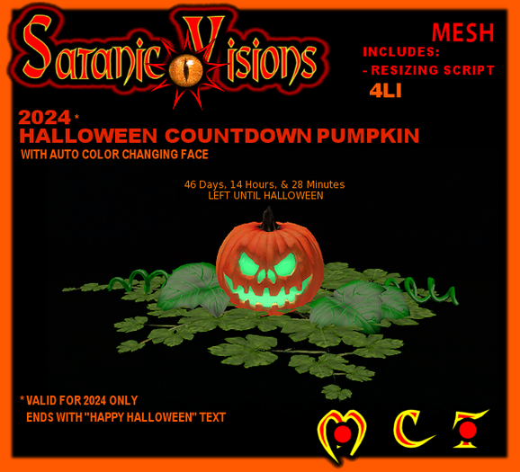 2024 HALLOWEEN COUNTDOWN PUMPKIN