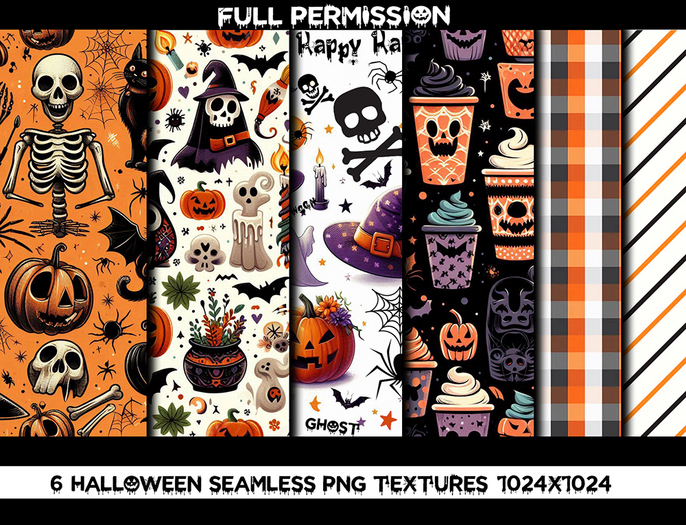 Second Life Marketplace - (AF) - FULL PERMISSION - Seamless Halloween ...