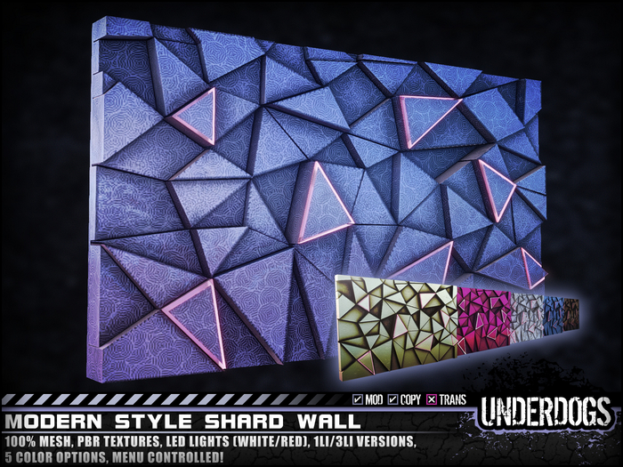 [UnderDogs] - Modern Style Shard Wall - Set  V.2